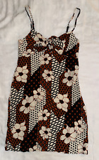 Vestido floral feminino Forever 21 marrom multi padrão tamanho pequeno comprar usado  Enviando para Brazil