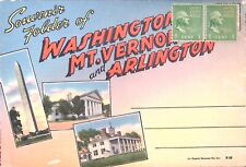 Monte Washington Carpeta de recuerdo de postal de Vernon y Arlington en el Lincoln Memorial segunda mano  Embacar hacia Argentina
