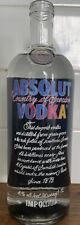 Absolut vodka andy for sale  GLASGOW