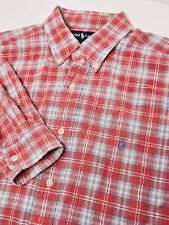 Camisa polo masculina Ralph Lauren Blake grande xadrez vermelha tartan vintage com botões comprar usado  Enviando para Brazil