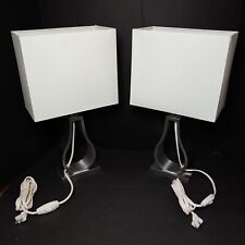 Usado, 2 - Lámpara de mesa IKEA Klabb tono blanco moderno aluminio 17"" luz segunda mano  Embacar hacia Argentina