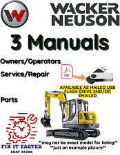 WACKER NEUSON 38Z3 TRACKED EXCAVATOR OPERATORS SERVICE PARTS MANUAL PDF USB for sale  Shipping to South Africa