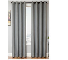 Softline Lorna Blackout 55 x 96 in One Grommet Window Panel Solid Gray Curtains for sale  Shipping to South Africa