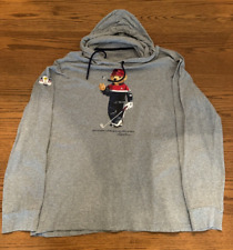 Ralph Lauren Polo Bear Golf Men's Large Gray Long  Sleeve Hoodie 2020 Ryder Cup for sale  Shipping to South Africa