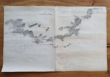 Ancienne carte géographique marine map de Marseille à Cannes 1:150000, occasion d'occasion  Roquebrune-Cap-Martin