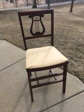 **Vintage MCM STAKMORE LEG-O-MATIC HARP BACK WOOD FOLDING CHAIR MAHOGANY for sale  Shipping to South Africa