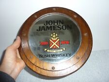 "Letrero espejo de licor de whisky irlandés vintage John Jameson ojo de buey náutico 10,75" segunda mano  Embacar hacia Argentina