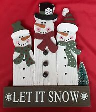 Wooden snowman let for sale  BRENTWOOD