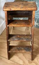 Small Vintage Wooden Step Ladder Solid Chunky Ropes Plants Wedding Steps for sale  Shipping to South Africa