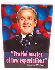 George W Bush "Master of Low Expectations" Refrigerator Magnet for sale  Shipping to South Africa