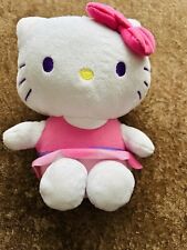 Sanrio Hello Kitty Peluche Pequeño 5" Rosa Vestido y Arco Relleno Animal Gato Juguete segunda mano  Embacar hacia Argentina