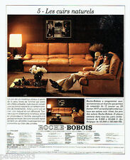 PUBLICITE ADVERTISING 036  1977   Roche -Bobois  canapé fauteuil cuir naturel d'occasion  Roquebrune-sur-Argens