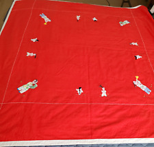 Vtg tablecloth red for sale  Woodland