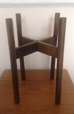 Used, Vintage Mid Century Modern Teak Plant Stand Cross Section  for sale  Shipping to South Africa