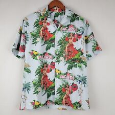 Usado, Camisa masculina Bacardi Rum botão média havaiana floral Tiki Hula Aloha festa luau comprar usado  Enviando para Brazil