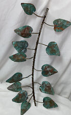 metal 22” verdigris copper leaves on vine leaf section display garden window  for sale  Shipping to South Africa