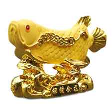 Estátua de peixe riqueza Shui Feng estatueta chinesa ornamento Arowana decoração fortuna comprar usado  Enviando para Brazil