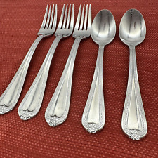 Used, 5-Piece Lot Oneida SOUTHWYCK Stainless Dinner Forks & Place/Soup Spoons Utensils for sale  Shipping to South Africa