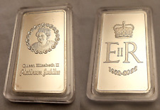 Queen Elizabeth II Silver Bar Coronation King Charles III London Royal Family UK for sale  Shipping to Ireland