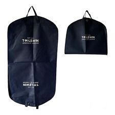 2X T.M. Lewin Branded Navy Long Travel Garment Carrier Suit Cover Storage Bag for sale  Shipping to South Africa