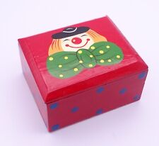 Usado, Caixa de joias vintage pequena de madeira pintada à mão para palhaços comprar usado  Enviando para Brazil