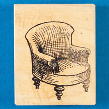 Living Room Chair Rubber Stamp by Love You to Bits - Upholstered Padded Chair for sale  Shipping to South Africa