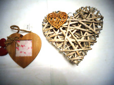 Two wooden hearts for sale  DISS