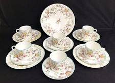 Antique Bone China Hand Painted "Floral" Tea / Coffee set w Plate 18 pieces for sale  Shipping to South Africa