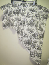 WAVERLY? COUNTRY LIFE BLACK&WHITE RUSTIC 59?TOILE LINED VALANCE&SWAGCURTAINS-3PC for sale  Shipping to South Africa
