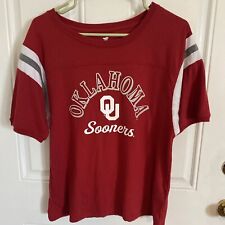 Vintage Fanatics Oklahoma University OU Sooners Red  T Shirt Size Medium-striped for sale  Shipping to South Africa