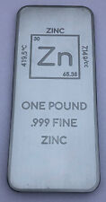 Usado, Barra de lingotes de zinc 0,999 de 1 (una) libra por metales únicos segunda mano  Embacar hacia Argentina