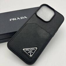 Capa protetora para smartphone Prada Iphone14Pro couro saffiano preta #I001 comprar usado  Enviando para Brazil