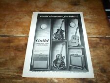 GUILD GUITARS and AMPS ( STARFIRE / REVERB) 1960s Vintage revista PROMO anúncio quase perfeito- comprar usado  Enviando para Brazil