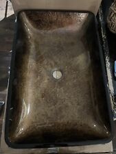 Vigo VG07506 Copper 22-1/4" Glass Bathroom Vessel Sink for sale  Shipping to South Africa