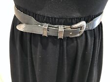 Ceinture cuir noir d'occasion  Paris VIII