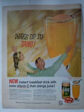 1959 Wake Up Pour Tang Instantané Petit Déjeuner Boisson Orange Juice Vintage Ad d'occasion  Expédié en France