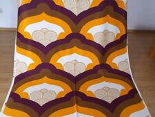 Tecido de cortina vintage por metro/laranja oliva roxo Pop Art meados dos anos 70 comprar usado  Enviando para Brazil