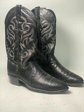 Dan Post "Chick's Dig Scars" Black Lizard Skin Western Mens Cowboy Boots US 11D for sale  Shipping to South Africa