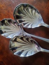 3 x Vintage  Old English Chrome Plate  Serving Spoons -Cutlery,21.5 cm for sale  Shipping to South Africa