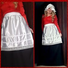 White satin apron for sale  Shipping to Ireland