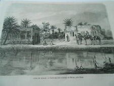 Gravure 1870 - Fêtes du Beiram Caravane aux sources de Moise près Suez segunda mano  Embacar hacia Argentina