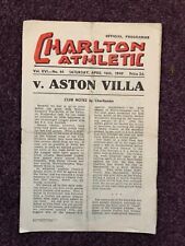 Football programme charlton for sale  POOLE