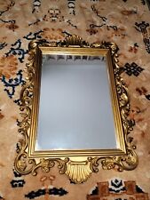 Gold Ornate Syroco Wall Mirror Hollywood Regency Baroque Plastic Homco 1988 for sale  Shipping to South Africa