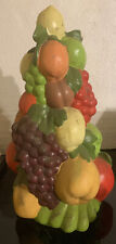 Pirâmide de frutas cerâmica 11 pol. frutas vegetais torre mesa peça central decoração para casa comprar usado  Enviando para Brazil
