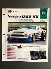 1977 Aston Martin Dbs V8 Imp " Chaud Voitures " Spec Feuille Dossier Brochure d'occasion  Expédié en Belgium
