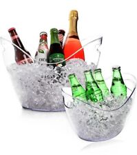 Yesland 2 Pack Ice Bucket for Parties, 8 L 4 L Clear Acrylic Champagne Bucket  for sale  Shipping to South Africa