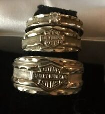 Mens & Ladies  Matching 10K White Harley Davidson Ring Wedding Solitaire 5/9 for sale  Lawton