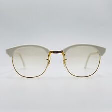 Anglo American Lunettes Femmes Hommes Ovale Blanc Or Mod. Shuron Vintage 80er comprar usado  Enviando para Brazil