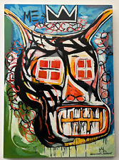 Jean-Michel Basquiat (Handmade) Acrylic Painting on canvas signed & stamped for sale  Shipping to South Africa