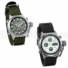 Relógio de pulso masculino exército infantaria esporte ao ar livre luminoso tela dupla digital quartzo comprar usado  Enviando para Brazil